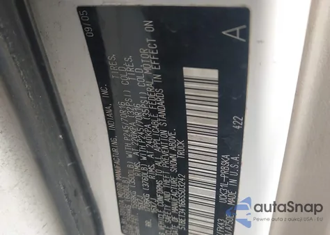 2006 Toyota Tundra Sr5 V8 из США, поврежденный, VIN 5TBET34166S503242